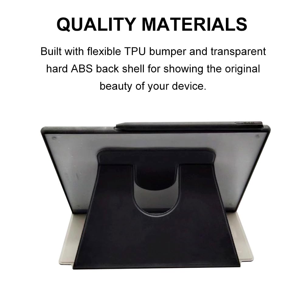 Husa LYCENXI pentru reMarkable 2, Suport Creion, Rotatie 360°, Trezire/Auto Somn, Negru, 10.3 inch