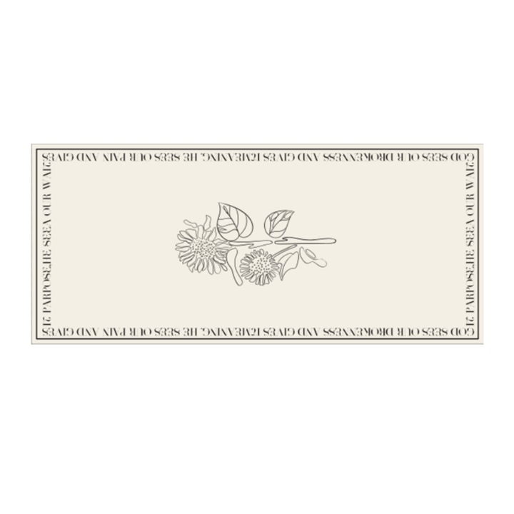 Serene Sense PU bőr Flexi asztali mappa, kétoldalas, vízálló és csúszásmentes, az asztal védelmére, 80 × 35 cm, bézs