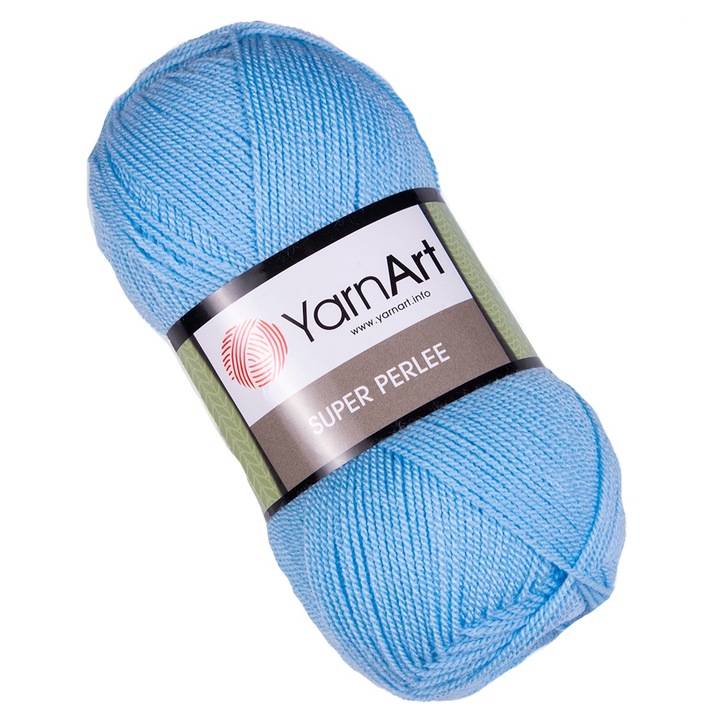 Fir Textil YarnArt Super Perlee 215, albastru, pentru crosetat si tricotat, acril, 400 m