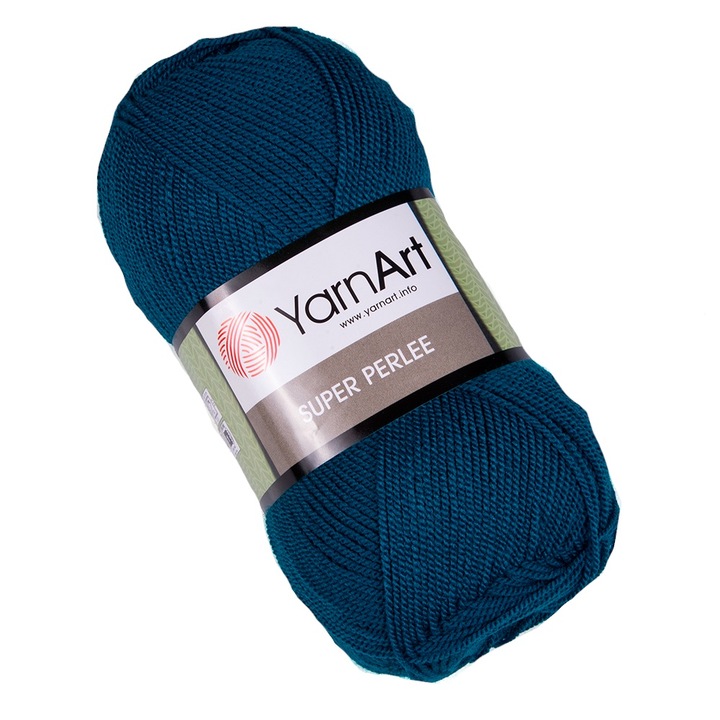 Fir Textil YarnArt Super Perlee 73, smarald, pentru crosetat si tricotat, acril, 400 m