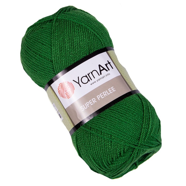 Fir Textil YarnArt Super Perlee 248, verde, pentru crosetat si tricotat, acril, 400 m