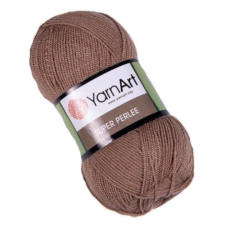 Fir Textil YarnArt Super Perlee 218, maro, pentru crosetat si tricotat, acril, 400 m