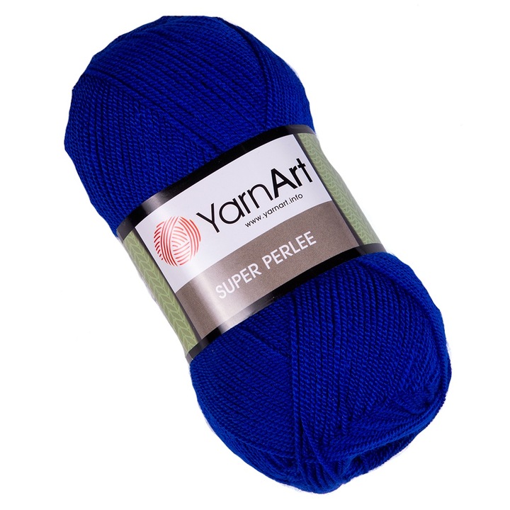 Fir Textil YarnArt Super Perlee 64, albastru, pentru crosetat si tricotat, acril, 400 m