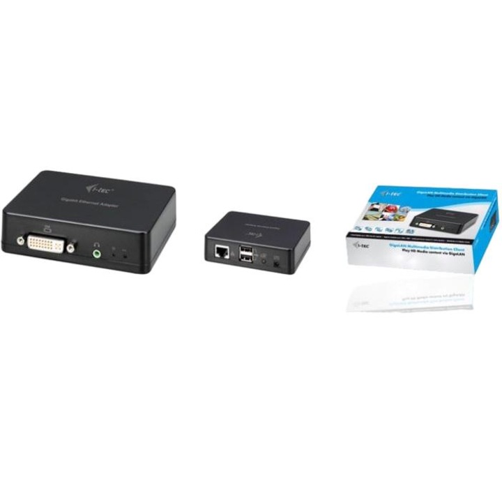 Аудио-видео сплитер, i-Tec DVI 1920x1080 px, 2xUSB, Audio 3.5mm