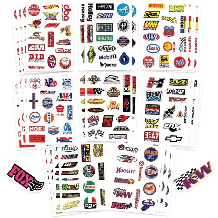 Set 114 Stickere Decorative, Vehicule si Transporturi, Rezistente la Apa, Multicolor, Pentru Toate Suprafetele