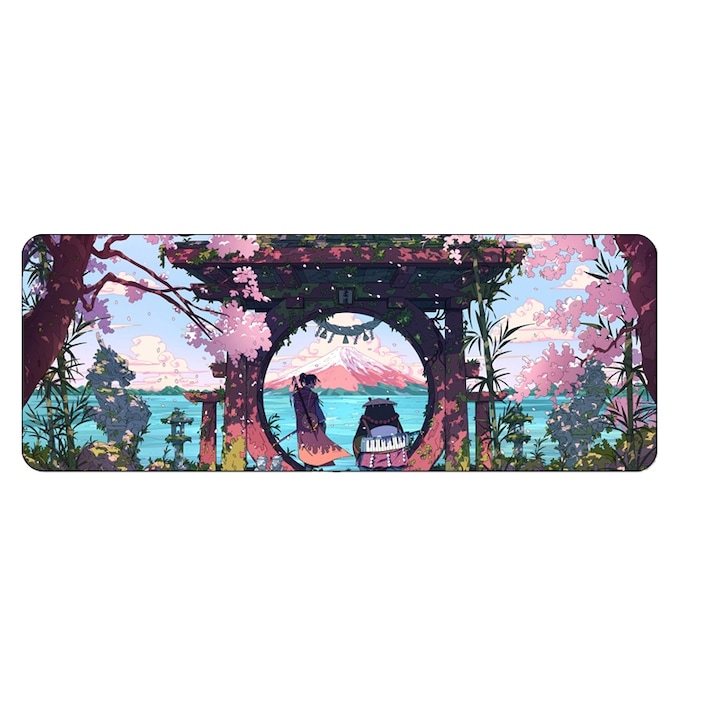 Nagyméretű játék egérpad, sima felület, lezárt élek, sokszínű, 800x300x1,5 mm
