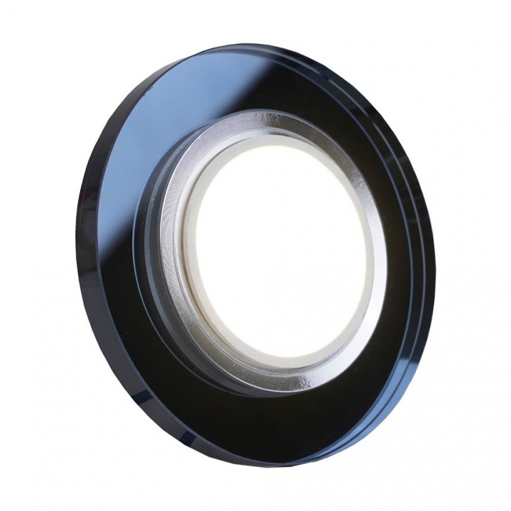 Луна за вграждане Lightex, GU10, Ф90mm, 75mm, Черен