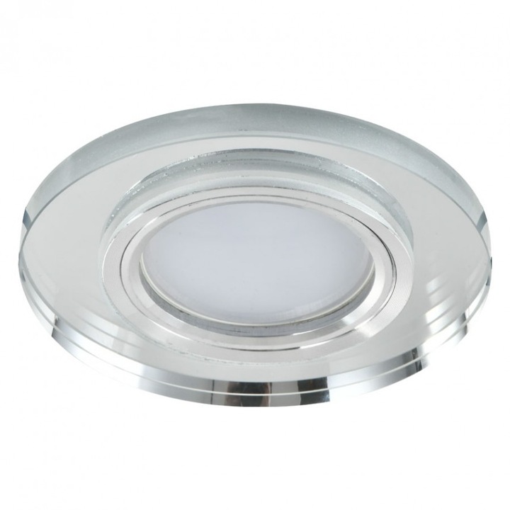 Луна за вграждане Lightex, GU10, Ф90mm, 75mm, Прозрачно стъкло