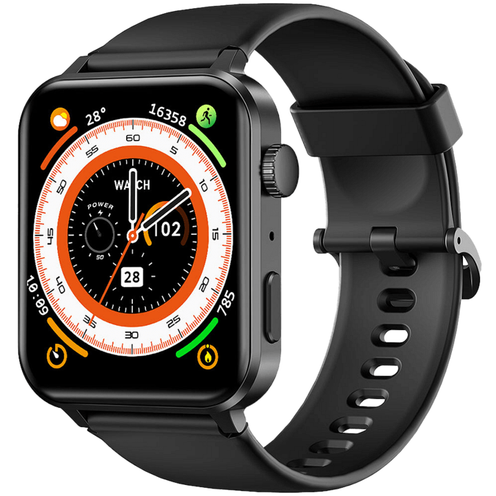 Смарт часовник Blackview R30 Pro Fitness, 1.83-инчов HD, 24-часово откриване на SpO2 + наблюдение на сърдечната честота, наблюдение на състоянието на съня, известия за обаждания и SMS, Черен