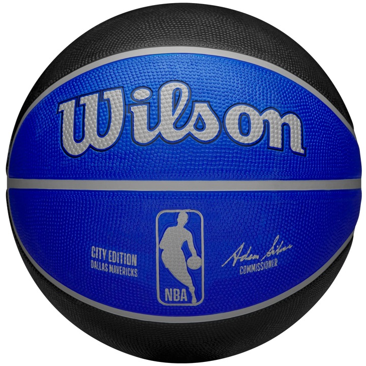 Minge baschet, Wilson NBA Team City Edition Dallas Mavericks Out Ball WZ4024207XB, Albastru, 7