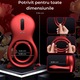 Vibrator Obsessia® 3 in 1 RoseRing, 9 moduri de vibratie diferite, cu inel de penis pentru intarzierea ejacularii, stimulare clitoridiana si punct G, atasabil, cu telecomanda, incarcare USB, rezistent la apa, design floral, 10 x 10 x 5.4 cm
