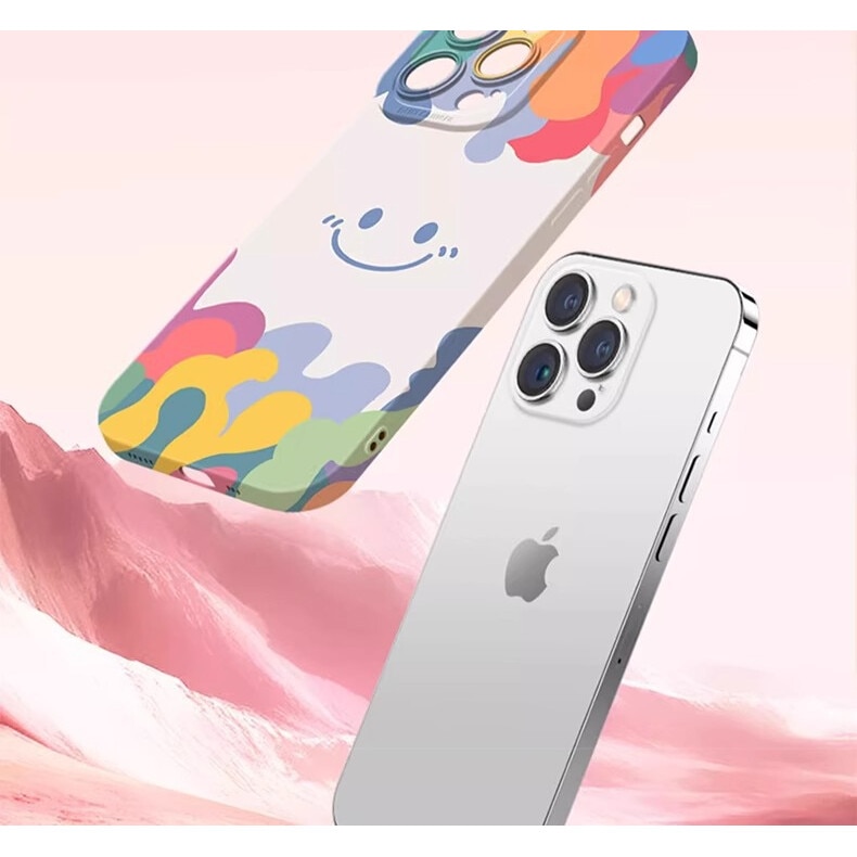 Husa telefon, protectie completa, model zambet 3D, Pentru iPhone 15 roz