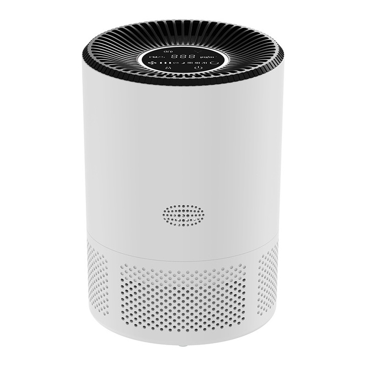 Légtisztító, házvezetőnő, Smart APP Control, deformaldehid eltávolítás, PM2.5 szag, HEPA szűrő, csendes működés, fehér