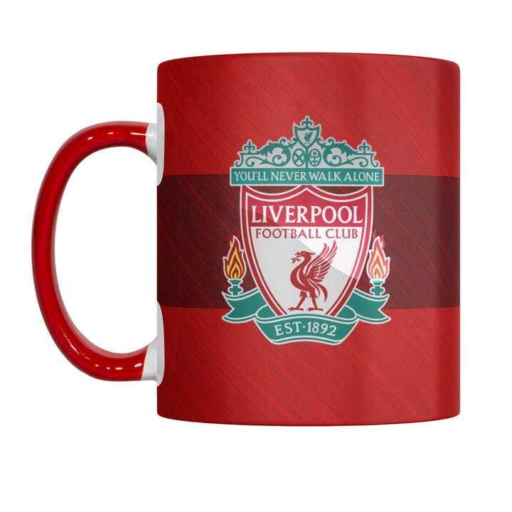 Cana personalizata - Liverpool fotbal club, sport, suporter, rosie, 330 ml, v4