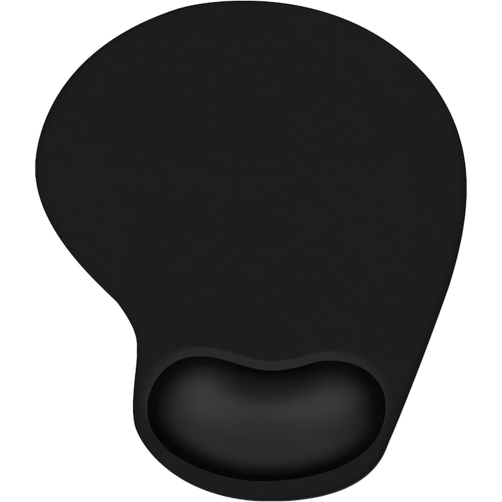 Mousepad ergonomic cu suport pentru incheietura, baza antialunecare PU, negru