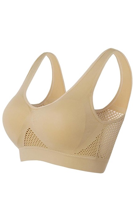 Sutien clasic, Axroad Mall, Push up, Fara sarma, Respirabil, Confort textil, Curele de confort, Usor de curatat si intretinut, Se potriveste perfect, Stilul de pulover face ca acesta sa fie usor de pus, Nylon si spandex, Nude