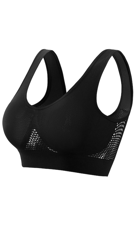 Sutien clasic, Axroad Mall, Push up, Fara sarma, Respirabil, Confort textil, Curele de confort, Usor de curatat si intretinut, Se potriveste perfect, Stilul de pulover face ca acesta sa fie usor de pus, Nylon si spandex, Negru