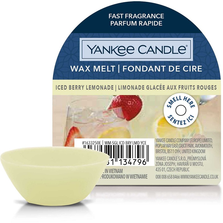 Ароматен восък с ледена лимонада и горски плодове, Yankee Candle