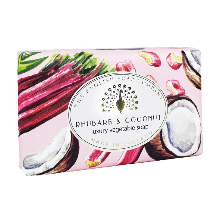 Luxus növényi szappan English Soap Company - Coconut & Rhubarb, 19 0g