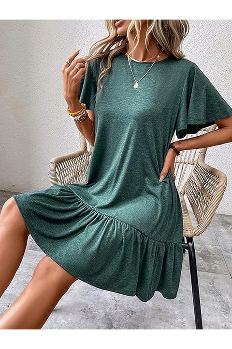 Rochie casual midi verde, one size, Missdong