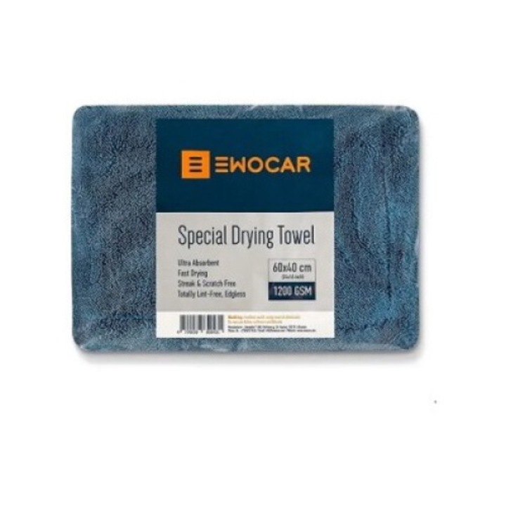 Ultra nedvszívó autókendő Ewocar Twisted Loop, 1200GSM, kék 40x60 cm