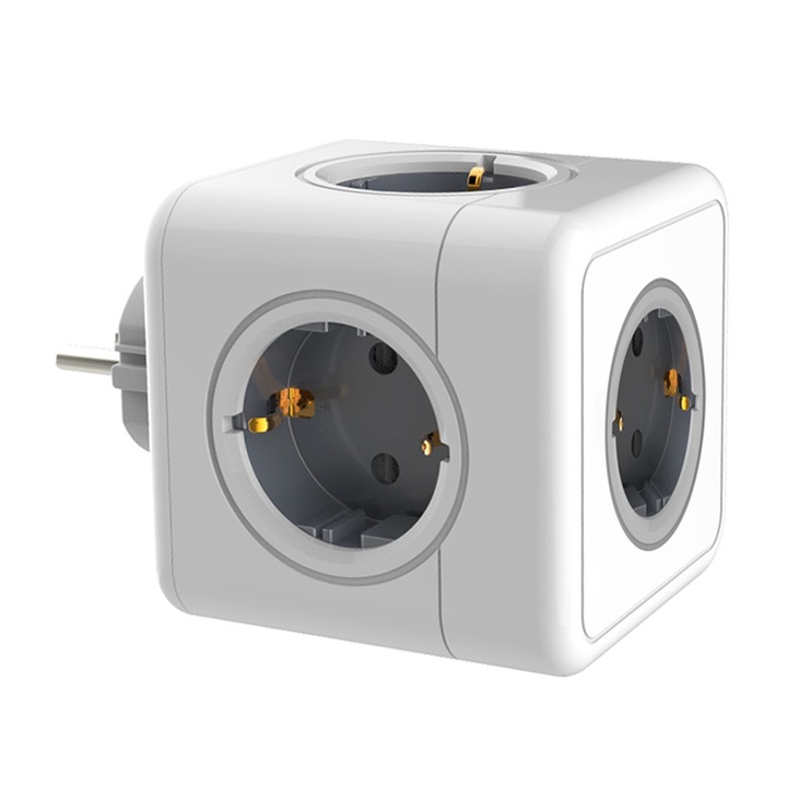 PowerCube WALALLA контакт, 5 стандартни контакта, защита от пренапрежение, бял