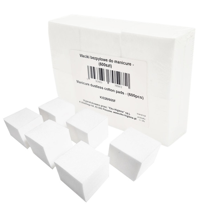 Set bureti pentru manichiura, EKO-HIGIENA, 5x5cm, 600 buc