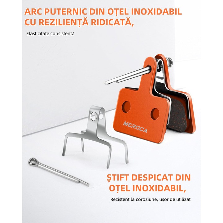 Placute frana bicicleta, semi-metalice, rezistenta inalta temperatura