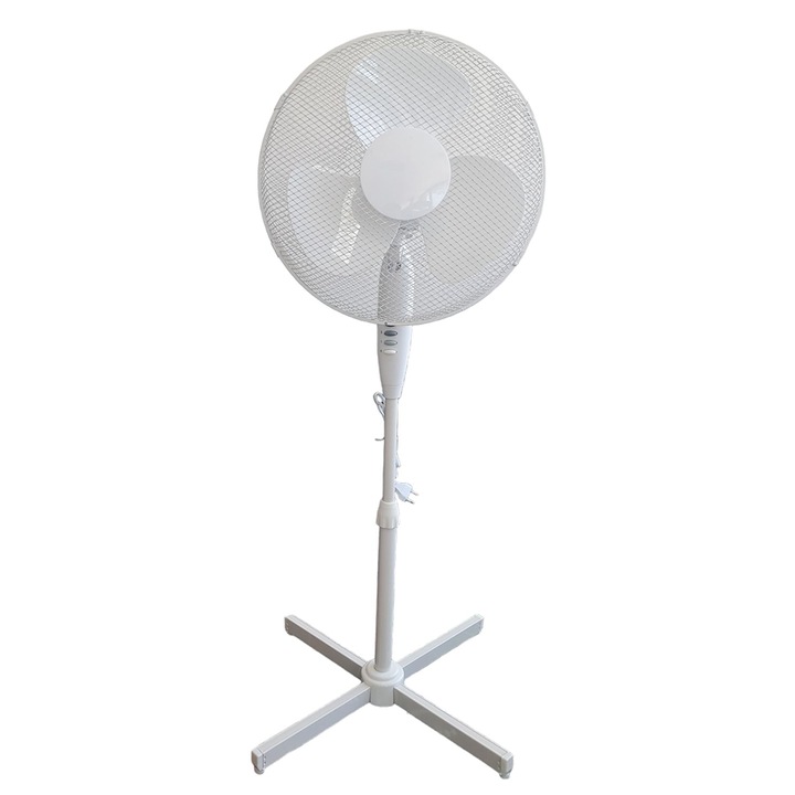 Ventilator cu picior VEN-2, 50w, 40 inch, 3 viteze, inaltime reglabila, Alb