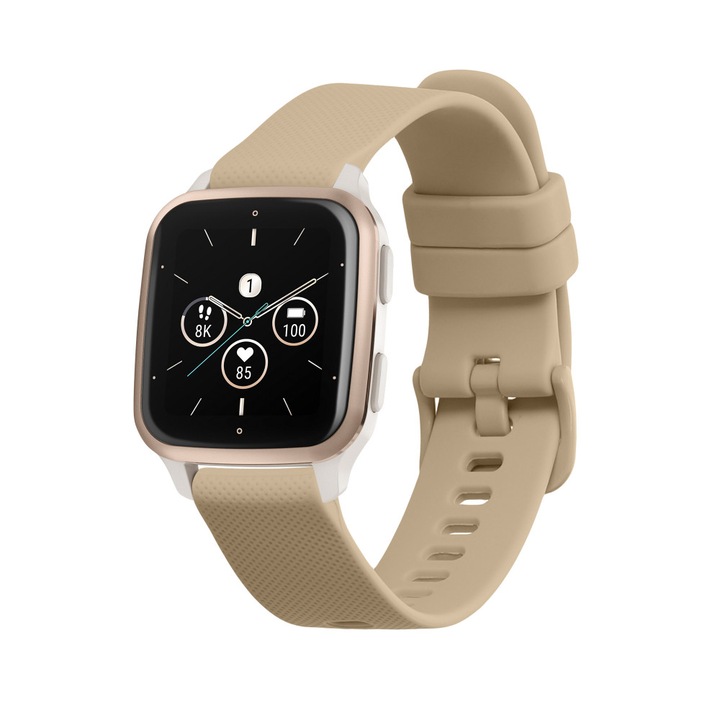 Kwmobile szíj Garmin Venu Sq 2 Music-hoz, bézs, szilikon, KWM000018RD006C