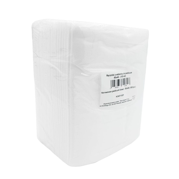 Комплект 100 козметични салфетки, EKO-HYGIENA, педикюр, 50x40см, бели