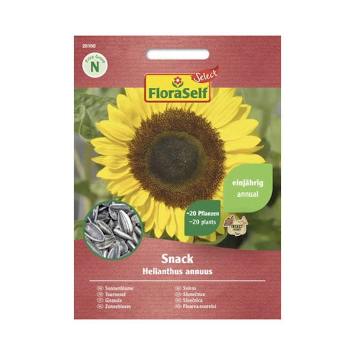 Seminte Flori Floraself Select Floarea Soarelui Snack, 150 g