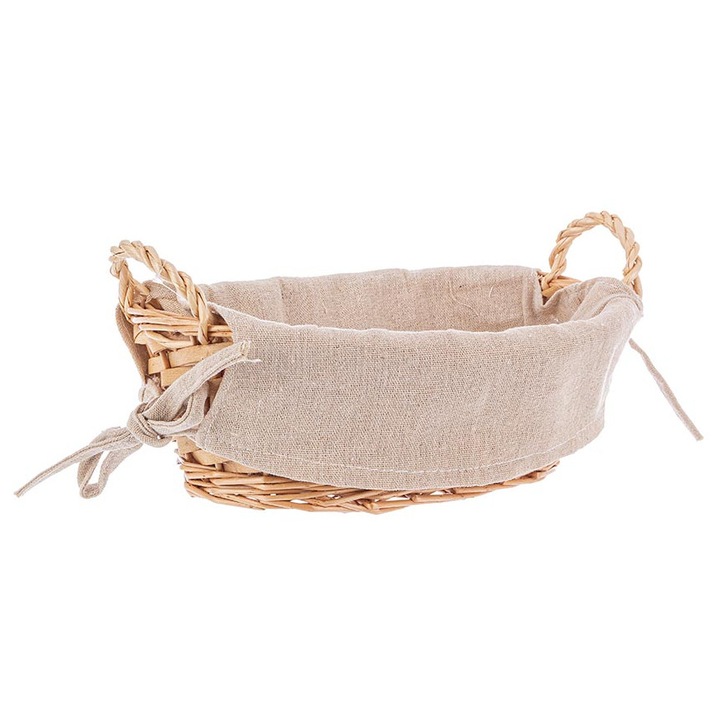 Bizzotto tárolódoboz, fűzfa, 27x19x9 cm, bézs