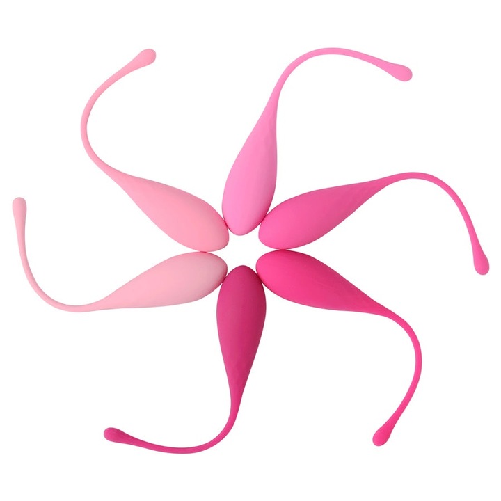 Set de antrenament pentru musculatura pelviana cu 6 greutati, LESLIE, Kegel Fit