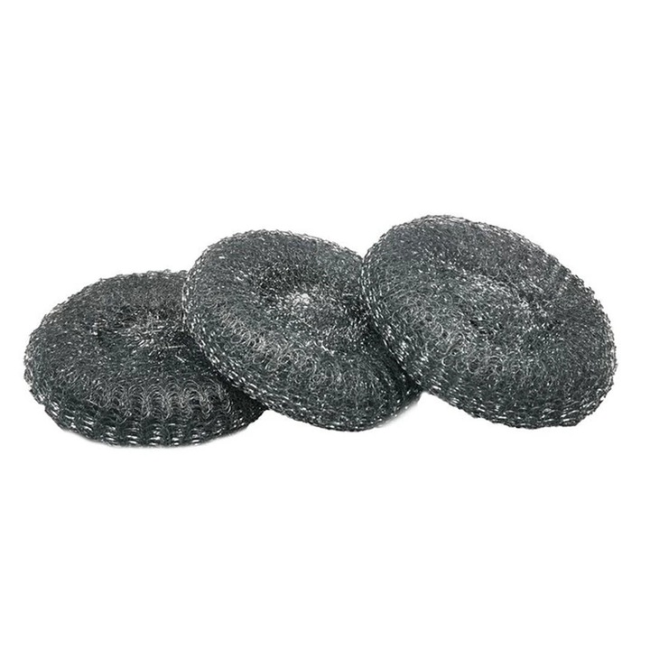Set 3 Bureti spiralati de sarma din inox pentru curatarea oalelor si tigailor
