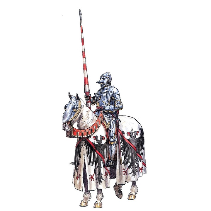 Italeri figura készlet, 100 éves háború, francia lovagok, 28db, 1:72 ITA 6026