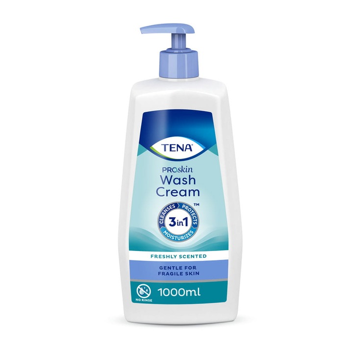 Crema de curatare pentru piele sensibila, Tena, 1000 ml