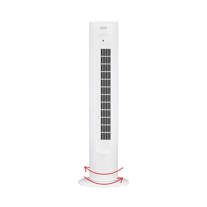 Ventilator turn Argo NANTE, control digital, telecomanda, design minimalist, alb