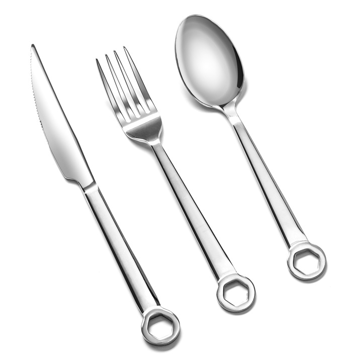 Комплект от 3 прибора във формата на механични ключове