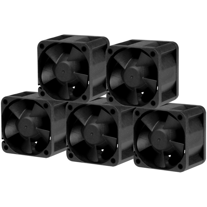 Ventilator ARCTIC S4028-6K, Negru, pachet 5 ventilatoare, Negru