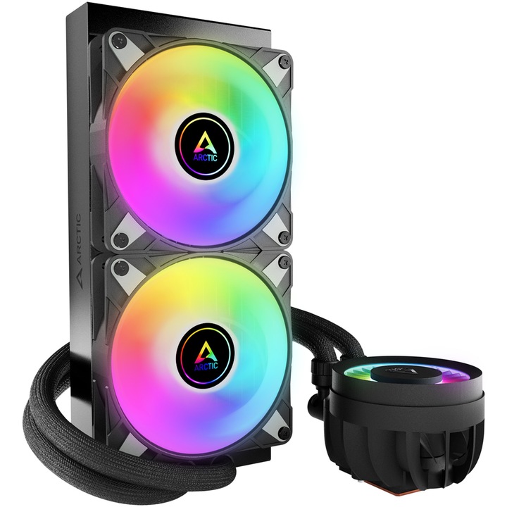 Охладител за процесор ARCTIC Liquid Freezer III 240 A-RGB, Течно охлаждане, AIO 240 мм, Intel/ AMD, Черен