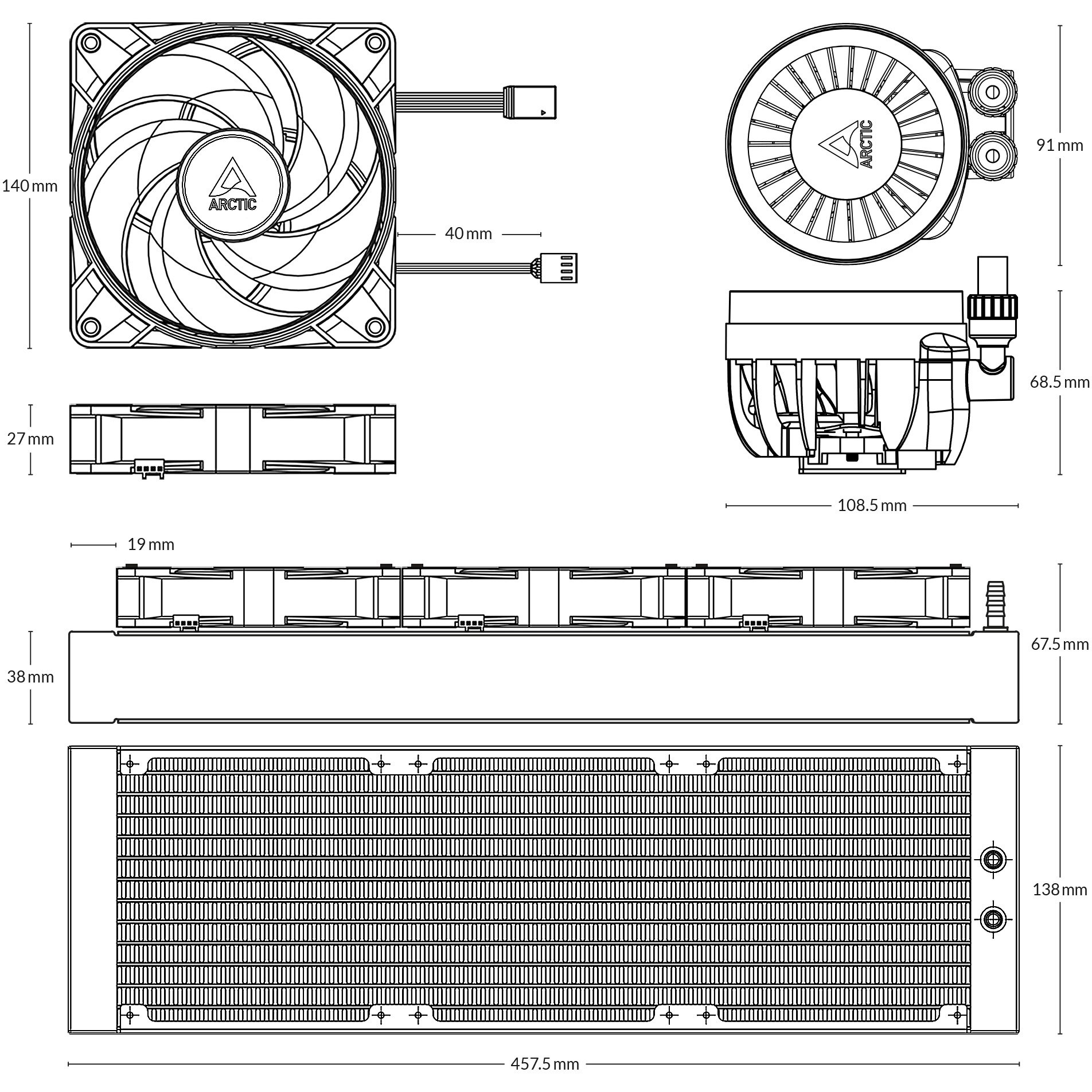 Cooler ARCTIC Liquid Freezer III 360 A-RGB, Racire cu lichid, AIO