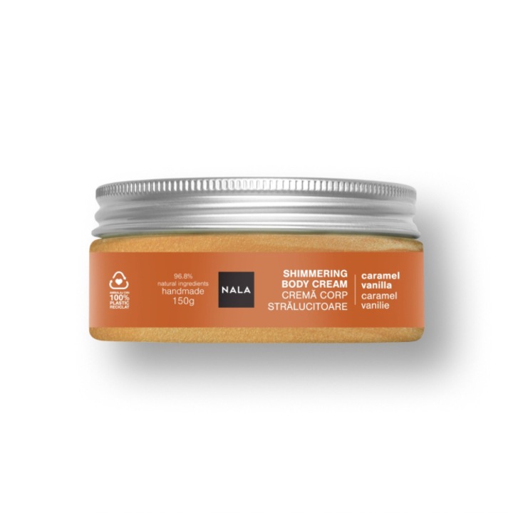 Crema Corp Stralucitoare, NALA, Caramel si Vanilie, 150 g