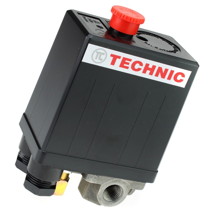 Presostat pentru compresoare 230V, 12 bar, regulator