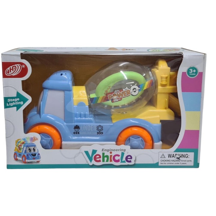 Jucarie masinuta Betoniera cu muzica si luminite