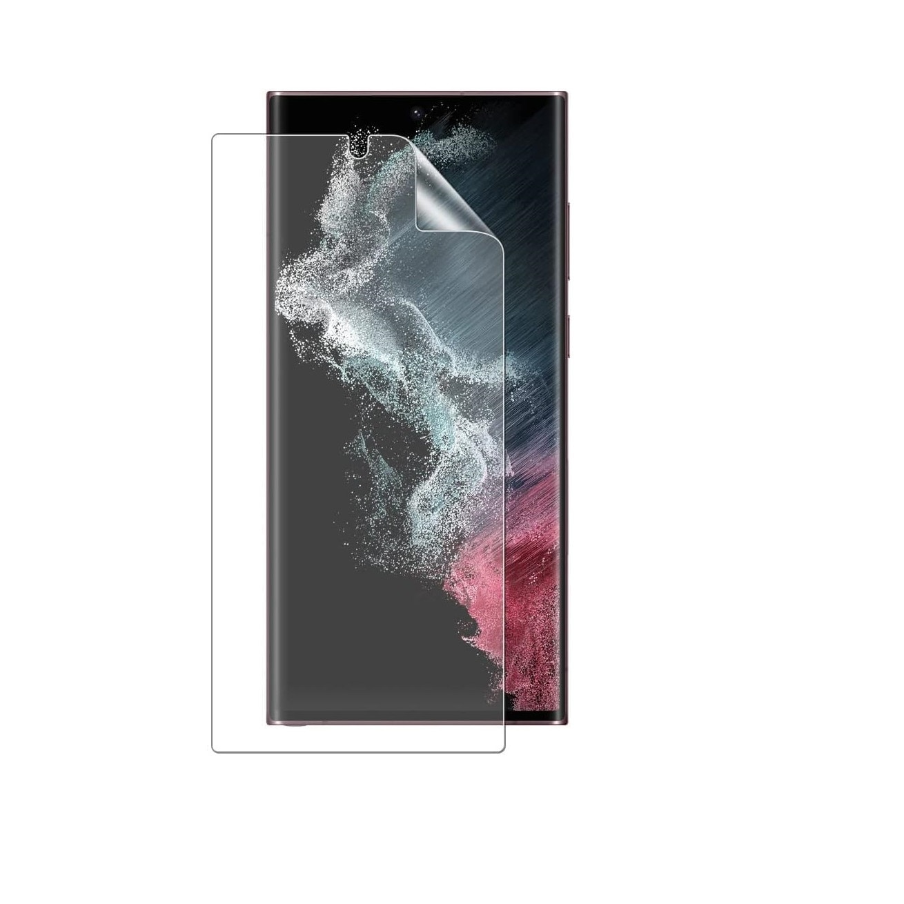 Folie de protectie compatibila cu Samsung Galaxy S22 Ultra din silicon, TPU, Perfect fit, acopera tot ecranul, ultra subtire