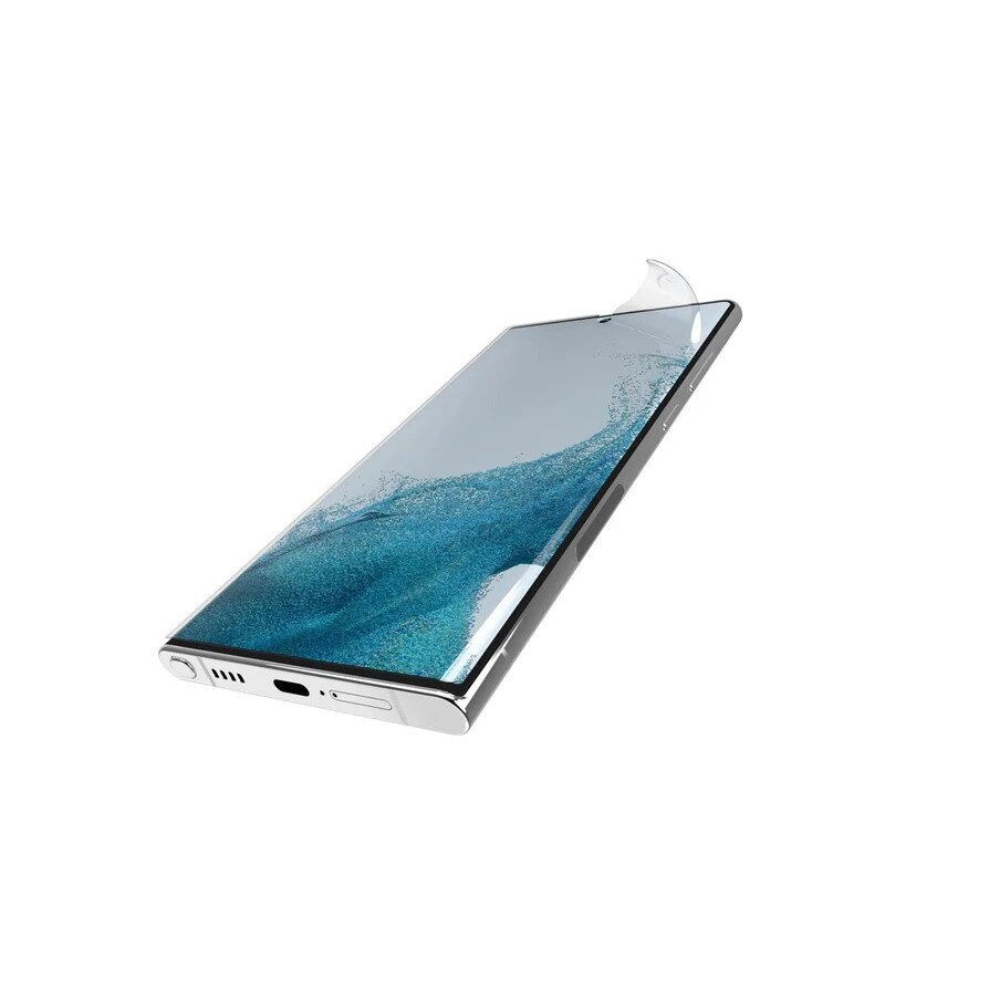 Folie de protectie compatibila cu Samsung Galaxy S22 Ultra din silicon, TPU, Perfect fit, acopera tot ecranul, ultra subtire