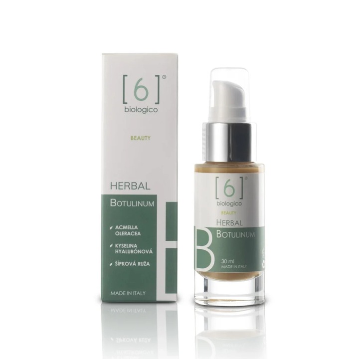 Ser cu Botulina Naturala, din plante pentru pielei neteda si tonifiata, hidrateaza si reduce ridurile, produs vegan, 6BIOLOGICO, 30 ml