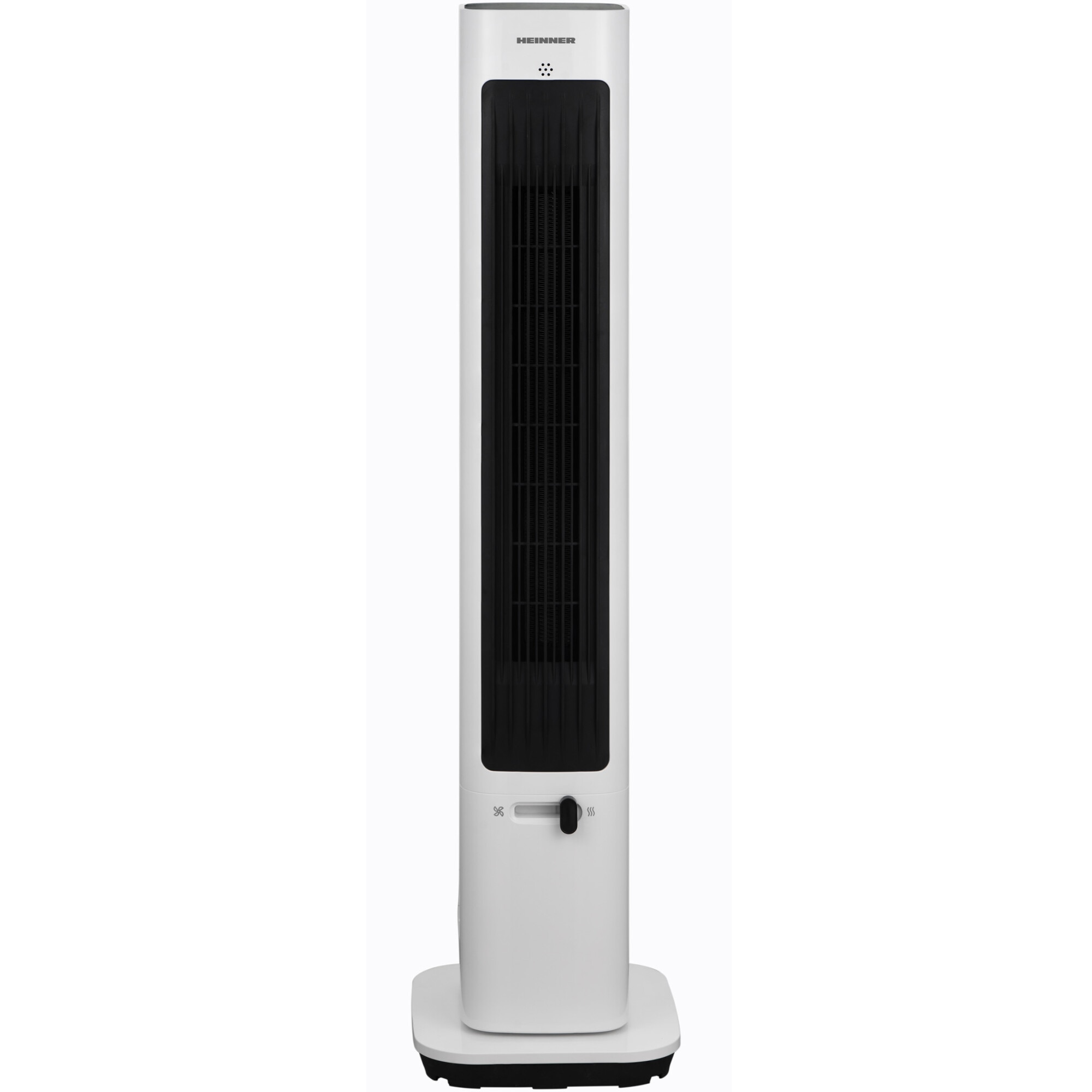 Ventilator turn Heinner HTFA-M20WH, 2 IN 1: Racire/Incalzire, Control touch, Display LED, 3 Viteze racire, 2 viteze incalzire, Termostat digital, Telecomanda, Alb