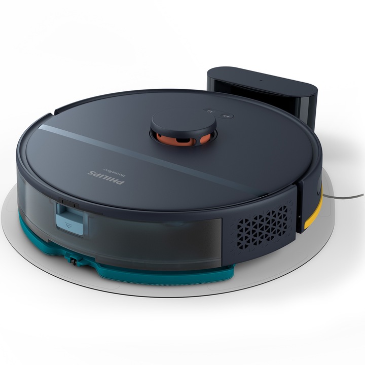 Робот прахосмукачка Philips Series 2000 XU2000/10, 2700 Pa, Прахосмукачка и моп, Wi-Fi, LDS радарна навигация, Миещ се филтър EPA11, 360-градусово сканиране, Автономия до 130 мин, 5 карти, 4 нива на засмукване, Приложение HomeRun, Син